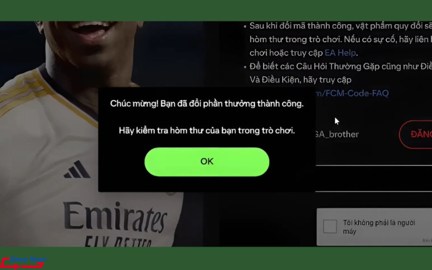 Cách nhập code FC Mobile chi tiết mà bạn nên biết