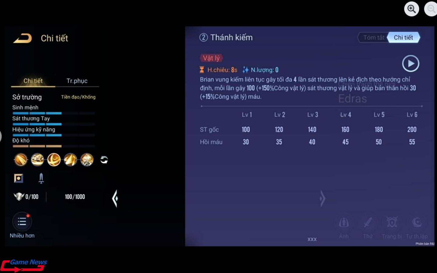 Chiêu 2 - Thánh kiếm. (Nguồn: Internet)