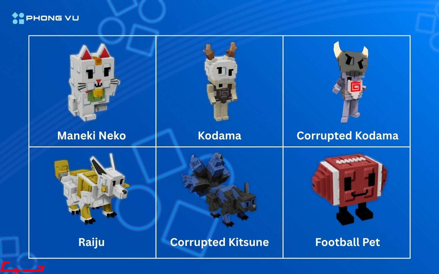 Danh sách thú cưng mới trong sự kiện Corrupted