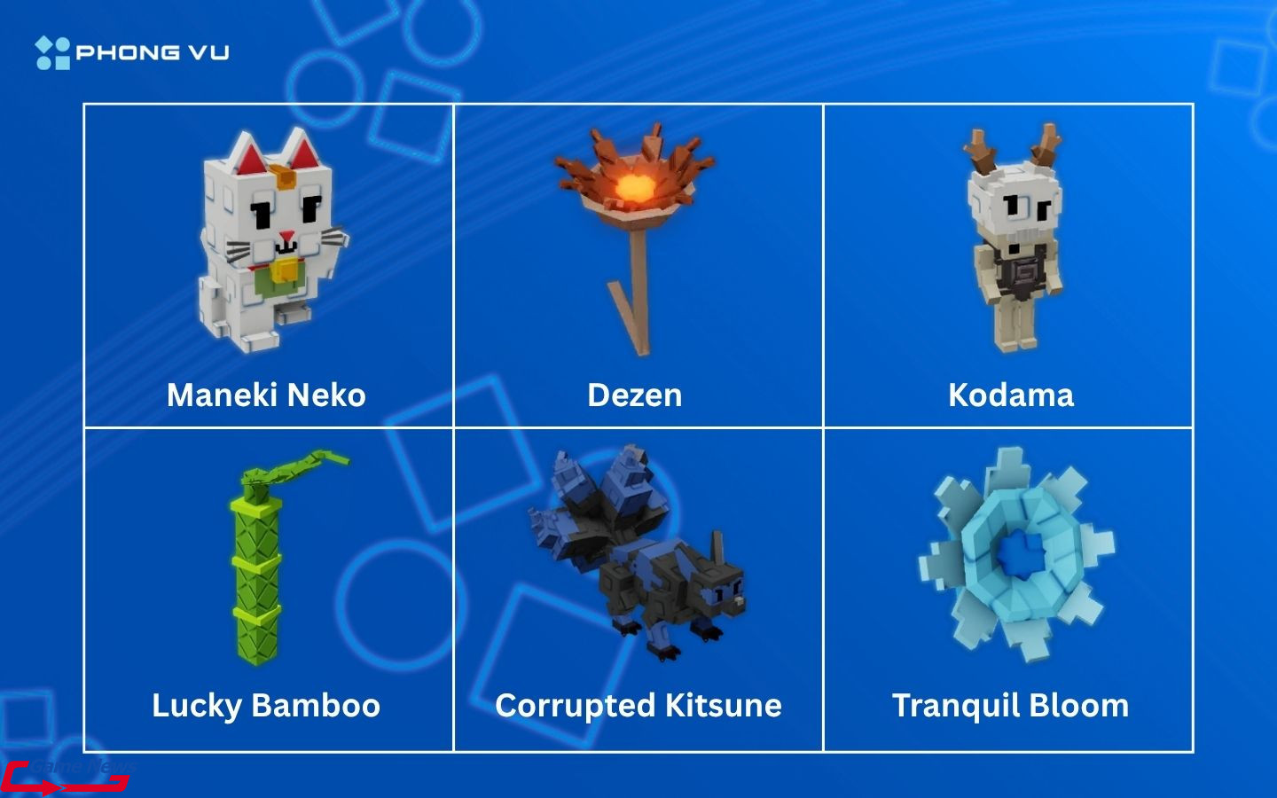 Các phần thưởng nhận được từ nhiệm vụ săn Kitsune 