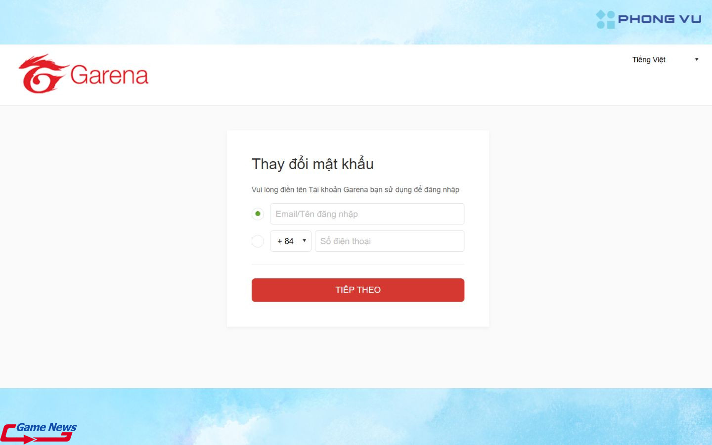 chi tiết cách đổi mật khẩu Liên Quân không cần số điện thoại và Email