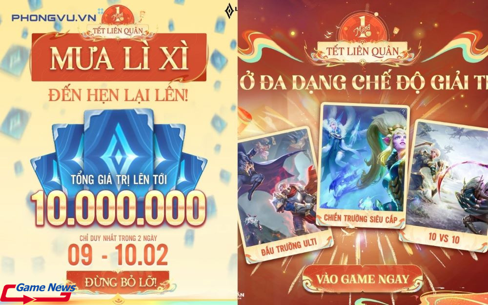 lì xì tết liên quân