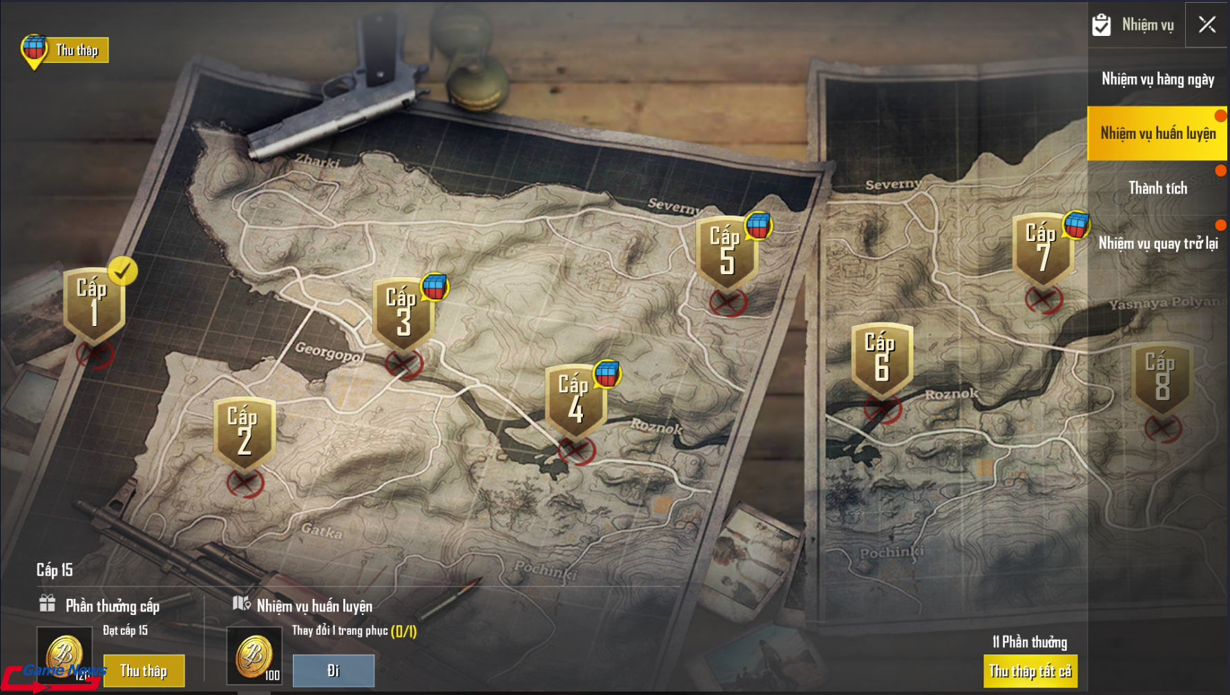 Cày nhiệm vụ huấn luyện là nhiệm vụ trường kỳ của các PUBGer