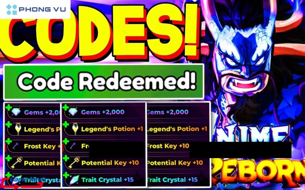 Code Anime Reborn update 5.0 tháng 11/2025