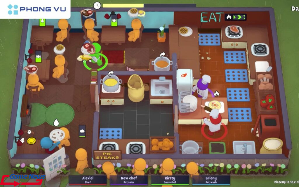 Điểm hấp dẫn của game nằm ở chế độ chơi nhiều người, cho phép tối đa bốn người chơi hợp tác quản lý nhà hàng
