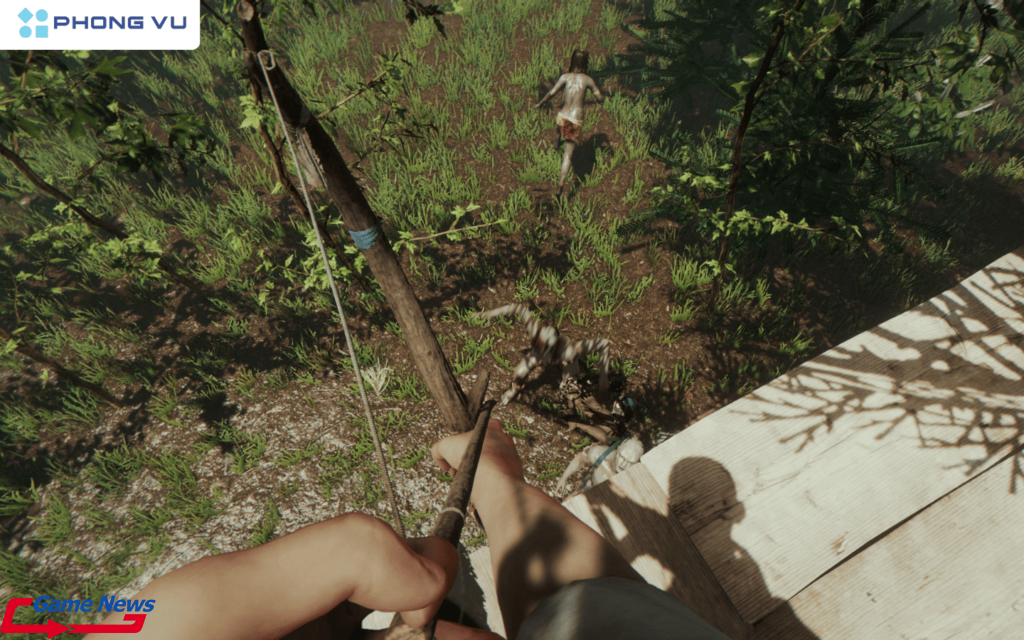 Lối chơi của “The Forest” kết hợp giữa việc thu thập tài nguyên