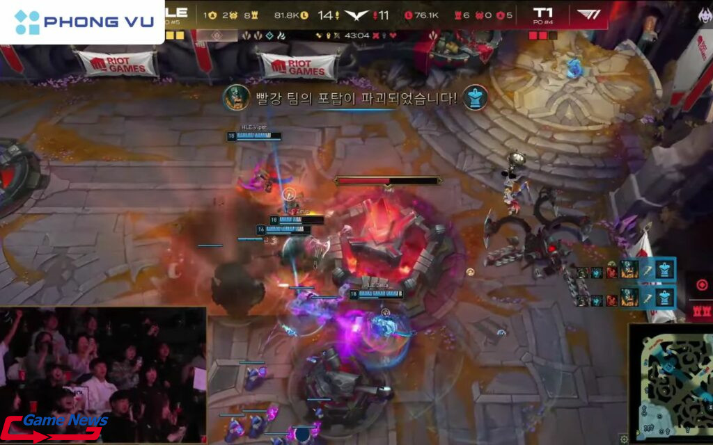 HLE kết thúc trận đấu sau 43 phút căng thẳng, tiễn nhà vô địch thế giới rời giải đấu