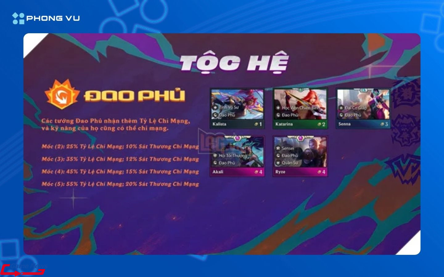 Đao Phủ có khả năng gây chí mạng cực cao và kết liễu nhanh kẻ địch thấp máu