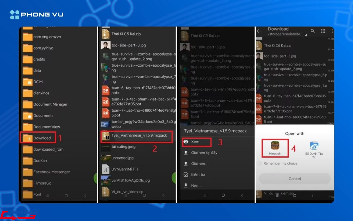 Chọn tiếp các bước như hình hướng dẫn