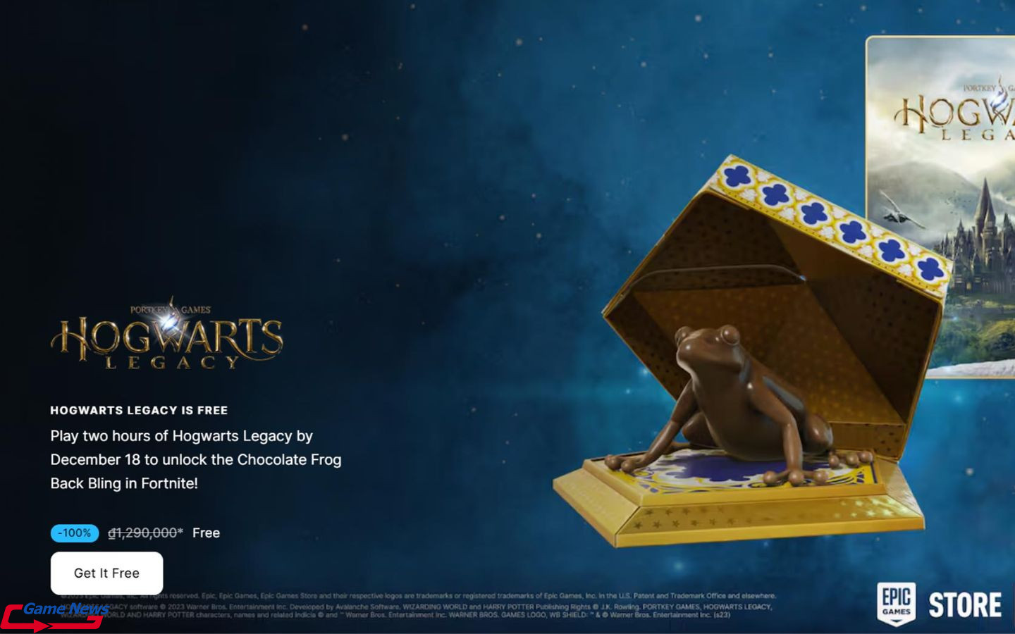 Hogwarts Legacy có giá khoảng 1,29 triệu đồng nay được tặng miễn phí trên Epic Games