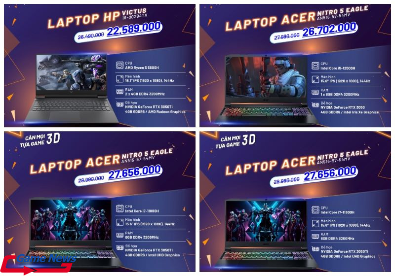 5 game cấu hình mạnh, đồ họa khủng dành cho laptop gaming